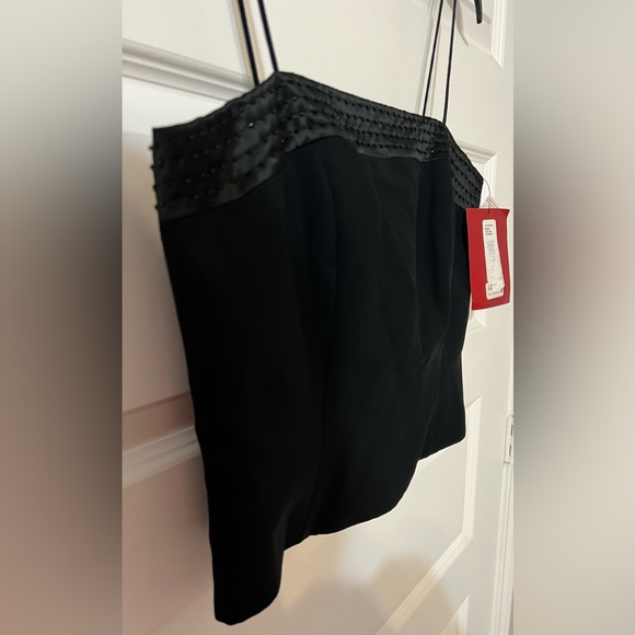 🎁 NWT! JS Collections Black Formal Crop Top - Picture 2 of 8